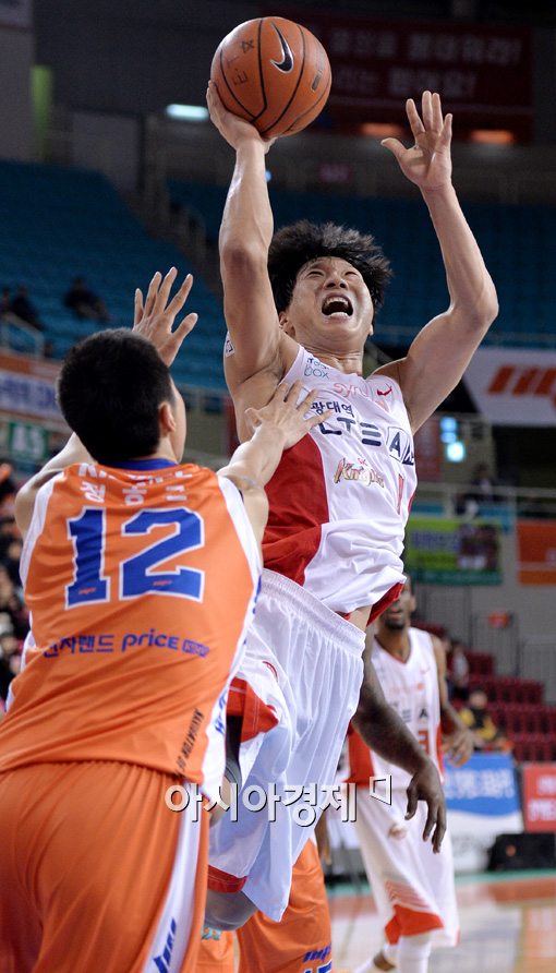 [포토]박상오,'바스켓카운트! 3점 플레이의 완성'