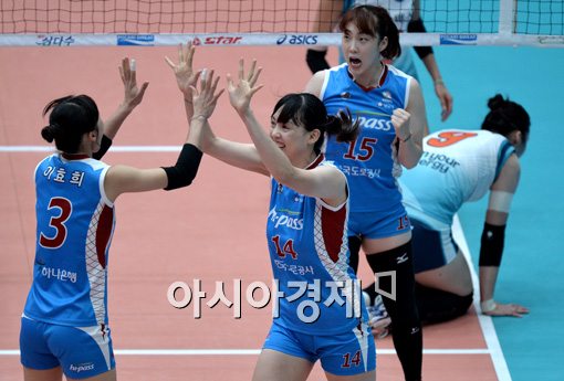 [포토]하준임,'상대를 무릎 꿇게 한 완벽한 블로킹이였어!'