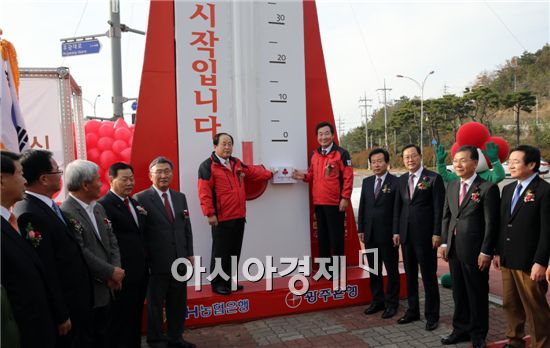 전남도,‘사랑의 행복 온도탑’온도계 올려주세요