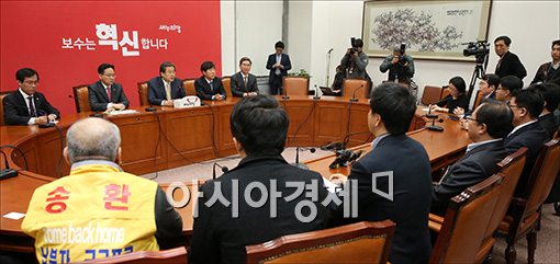 [포토]김무성, 북한 인권 시민단체 간감회