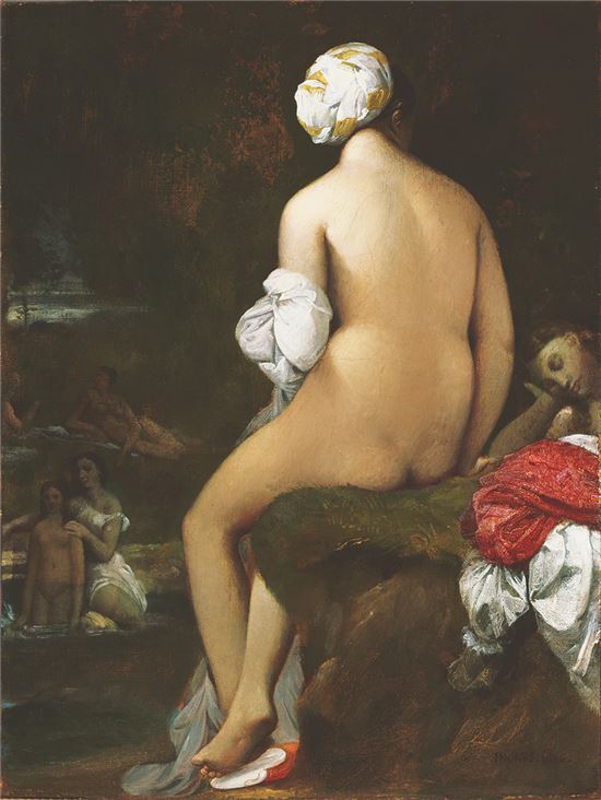 장-오귀스트-도미니크 앵그르, 프랑스, 목욕하는 여인, 32.7 x 25.1cm, 1826년, 신고전주의. (필립스 컬렉션, 워싱턴 D.C.)