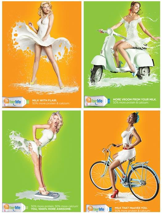 코카콜라 페어라이프 우유 광고