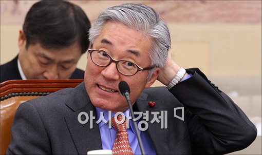 [포토]'멋쩍은 김종덕 장관'