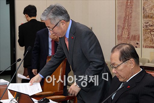 [포토]국회 교문위 출석한 김종덕·황우여 장관