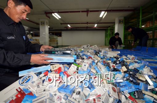 [포토]담배값 인상으로 밀수담배 단속 강화