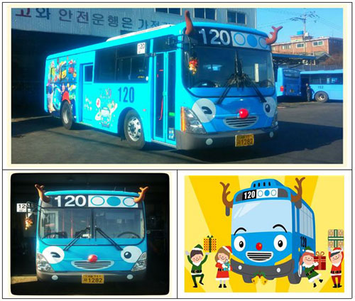 '뿔 달린' 루돌프 타요버스, 올 겨울 서울 시내 누빈다…앙증맞은 모습