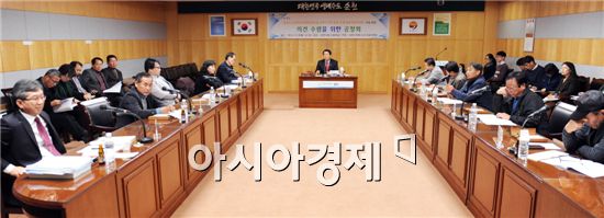 순천시의회 도시건설위원회 심의 공청회 개최