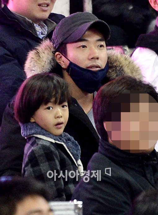 [포토]권상우, '붕어빵 아들과 농구장 나들이'