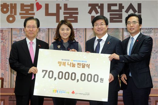 최나연프로 수원시에 3500만원 후원금 전달