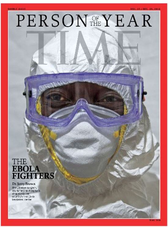 타임지가 선정한 2014 올해의 인물 '에볼라 전사들' [사진출처=타임지]