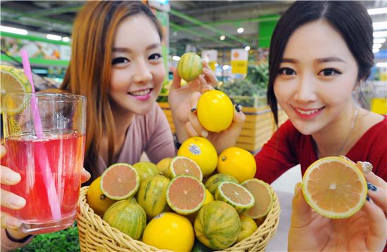 [포토]홈플러스, 국내 유통업계 최초로 ‘핑크 레몬’ 선봬