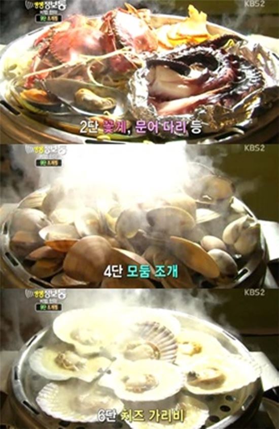 '들어는 봤나?' 9단 조개찜 등장…찜통마다 해산물이 '듬뿍' 