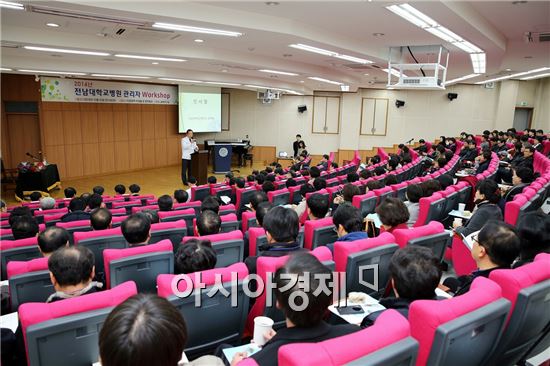 전남대학교병원(병원장 윤택림)이 경영혁신 계획 및 병원발전 방향에 대한 관리자워크숍을 20일 전남대의과대학 덕재홀에서 개최했다.
