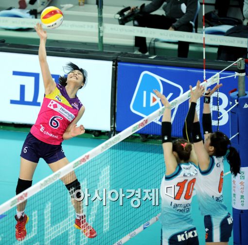 [포토]주예나, '이 악물고 스파이크'