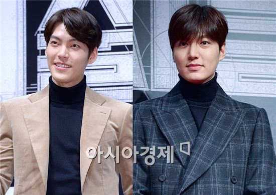 김우빈(좌)과 이민호(우)