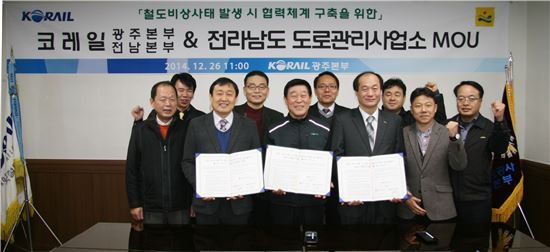 코레일 광주·전남본부-전남 도로관리사업소 업무협약