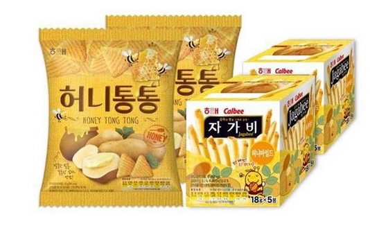 '허니버터칩' 2세가 온다…'허니통통','자가비 허니 마일드'