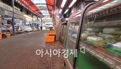 [포토]텅빈 진열대…'구제역 언제 끝나나?'