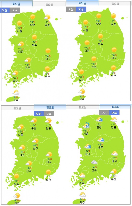 주말 날씨, 전국적으로 맑음 "야외활동하기 좋아요"