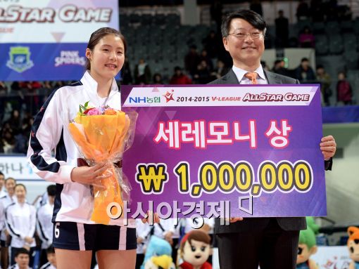 [포토]여자부 세리머니상 수상하는 이다영