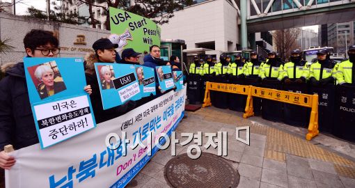 [포토]평통사, '북미대화 6자회담 재개하라'