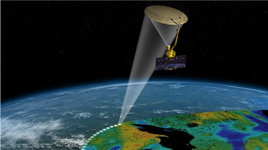 ▲지구 대지의 수분 지도 임무를 띤 SMAP 위성이 발사된다.[사진제공=NASA]