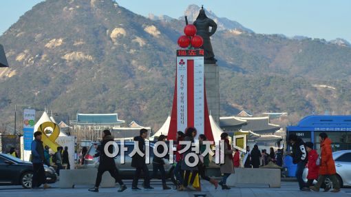 [포토]사랑의 온도탑, 경기불황에도 100도 넘겨 