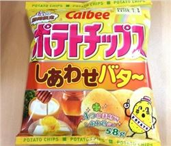 원조 허니버터칩인 일본 가루비의 '시아와세버터' 