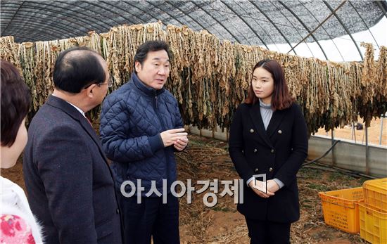 [포토]이낙연 전남도지사,  청년농업회사 방문