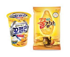 롯데제과, 달콤한 스낵 라인 강화...'꿀먹은 감자칩' 출시