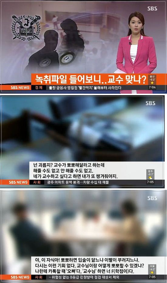 서울대 교수 성희롱 발언 녹취 파일 공개…"뽀뽀하면 입술이 닳냐"