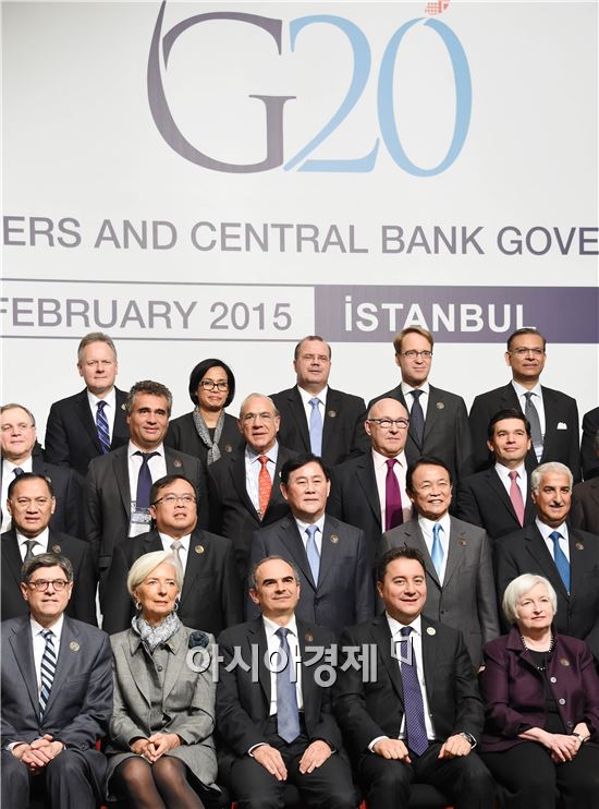 [포토]G20 재무장관회의 참석한 최경환
