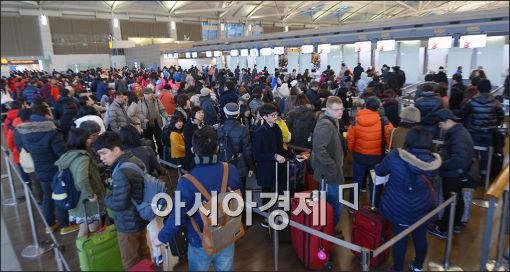 [포토]붐비는 인천공항 출국장