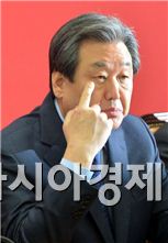 [포토]얼굴 만지는 김무성 대표