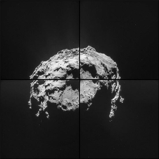 ▲35km 떨어진 곳에서 67P 혜성의 모습을 담았다.[사진제공=ESA]