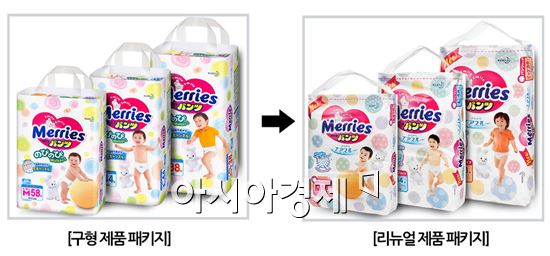 롯데상사, 업그레이드 된 메리즈 팬티형 기저귀 선봬