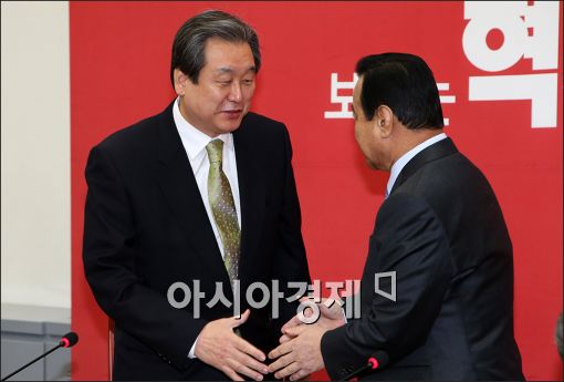 [포토]김무성 대표 만나는 이완구 총리