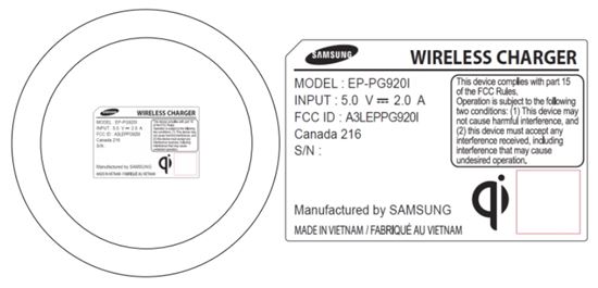 삼성, 갤럭시S6 '원형 무선충전 패드' 美 FCC 등장