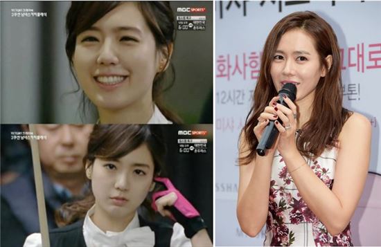 한주희, 여배우 뺨치는 미모 '당구여신' 등극…손예진 닮은꼴?