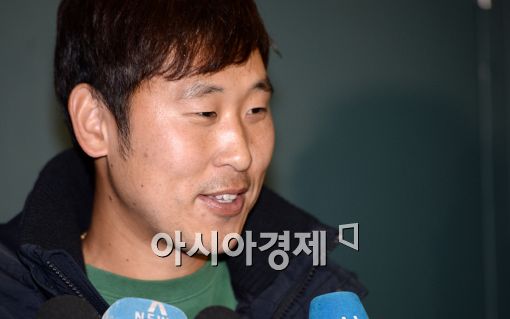 [포토]윤석민, '챔피언스필드 마운드에 빨리 서고 싶다'