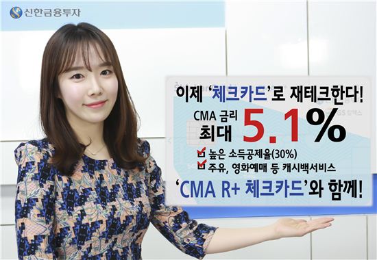 신한금융투자, 연5.1% ‘신한금융투자 CMA R+ 체크카드’ 출시