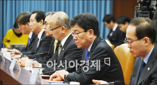[포토]심각한 경제관련 장관들