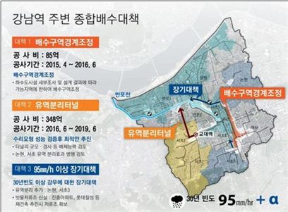 상습침수 강남역, 배수시설 개선해 물난리 막는다