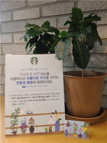 스타벅스, 충전시 환경기금 적립하는 '커피로 꽃 피다' 카드 출시
