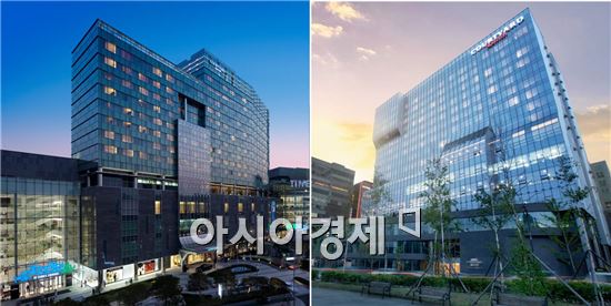 (좌)코트야드 메리어트 서울 타임스퀘어, (우) 코트야드 메리어트 서울 판교