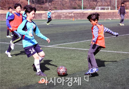 호남대 해트트릭사업단, 유소년 축구교실 ‘Dream FC’ 연습경기