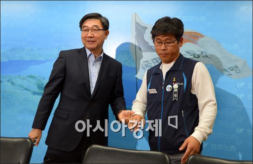 [포토]민주노총 찾아간 이기권 장관