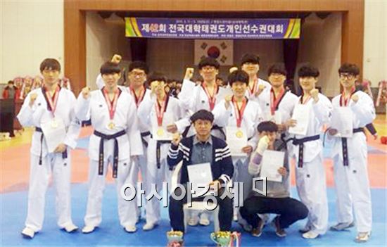 전남과학대학교 태권도체육과, 전국대학태권도 선수권대회서 종합우승