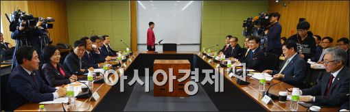 [포토]경제장관회의 첫 출석한 유기준 장관