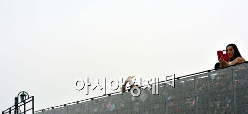 [포토]뭐가 보이나?